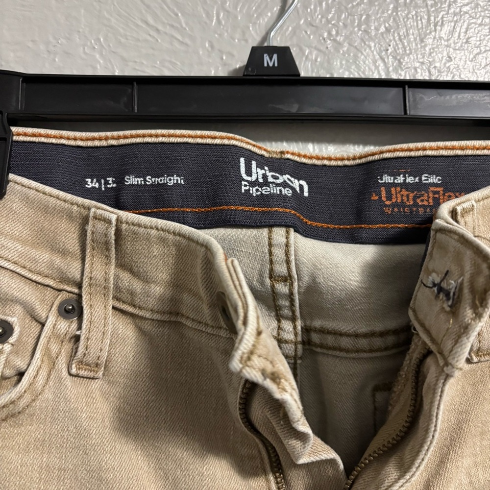 Urban Pipeline Beige Slim Straight Jeans - Picture 3 of 12